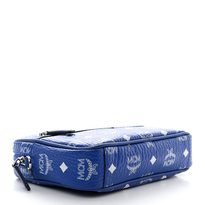MCM Visetos Klassik Crossbody Bag Blue 4 of 10