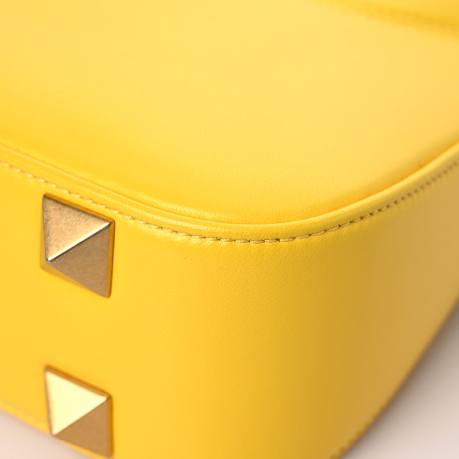 Valentino Garavani Nappa Stud Sign Hobo Bright Lemon 7 of 14