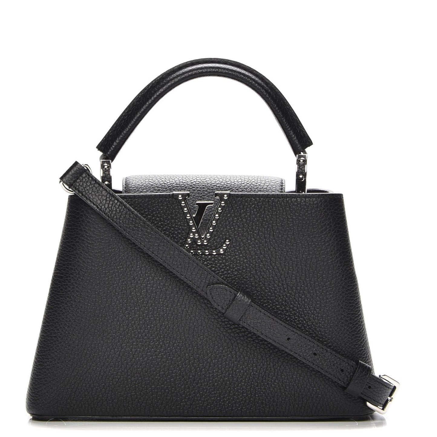 Taurillon Studded Capucines BB Black