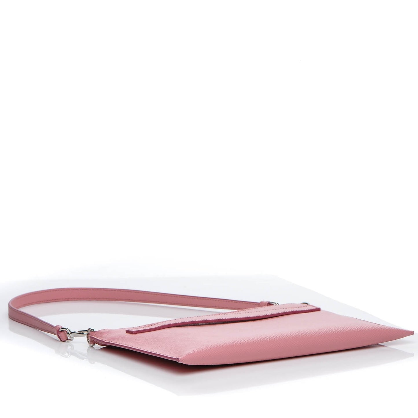 Saffiano Flat Zip Wristlet Petalo