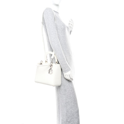 Christian Dior Patent Micro-Cannage Medium Lady Dior White 2 of 19