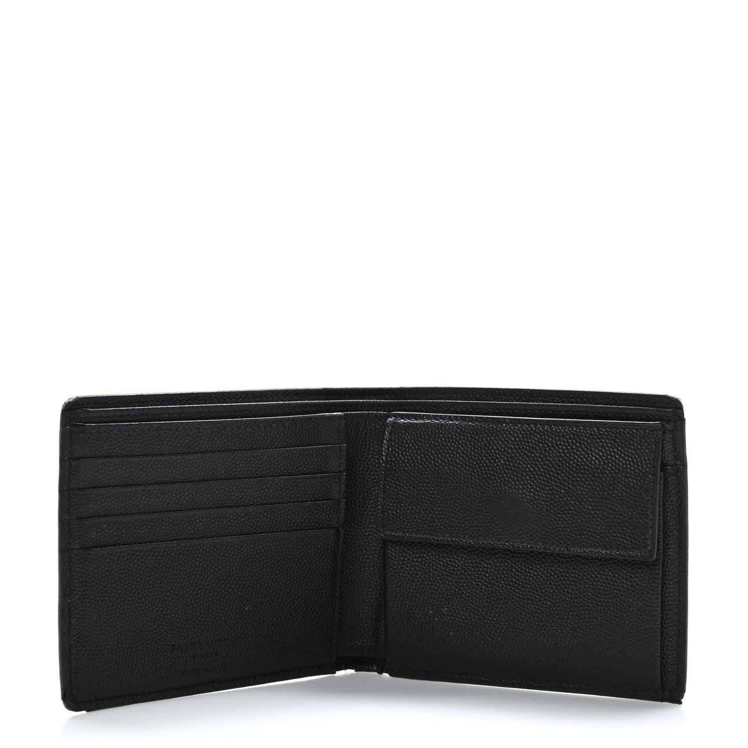 Saint Laurent Grain De Poudre Portefeuille Bi-Fold Wallet Black 5 of 10