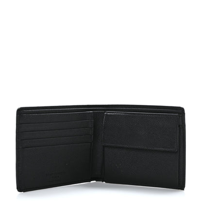 Saint Laurent Grain De Poudre Portefeuille Bi-Fold Wallet Black 5 of 10