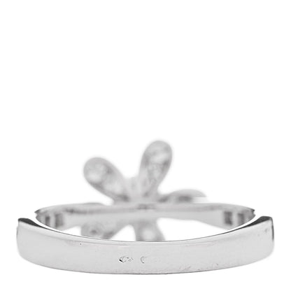 Van Cleef & Arpels 18K White Gold Diamond Socrate Ring 48 4.5 4 of 7