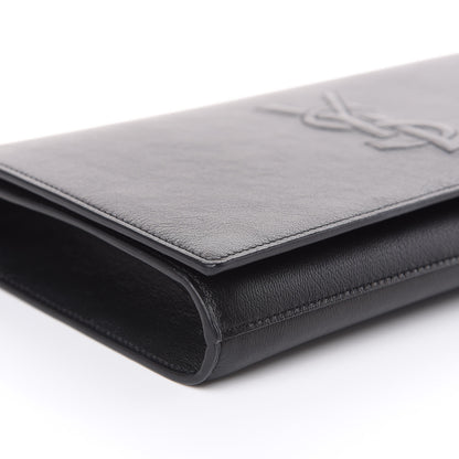 Saint Laurent Calfskin Monogram Large Belle De Jour Clutch Black 7 of 8