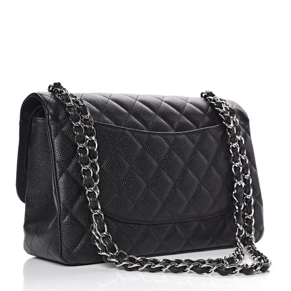 Chanel Caviar Quilted Jumbo Double Flap Black 3 of 9