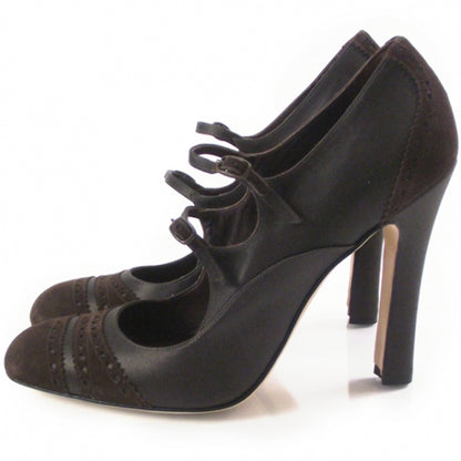 FASHIONPHILE MANOLOBLAHNIKSuedeSatinMaryJanePumps38 2 of 5