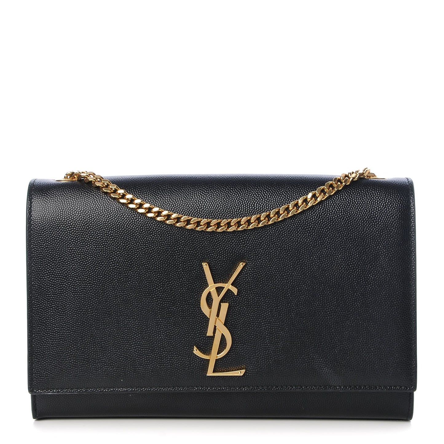 Grain De Poudre Medium Classic Monogram Kate Satchel Black
