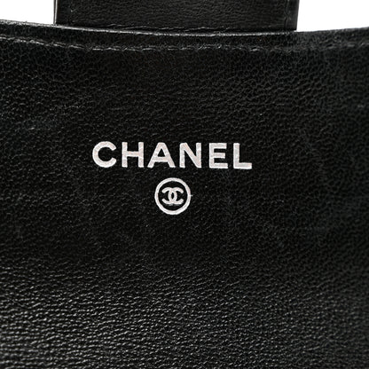 Chanel Lambskin Quilted Flap Card Holder Wallet Black 7 of 11