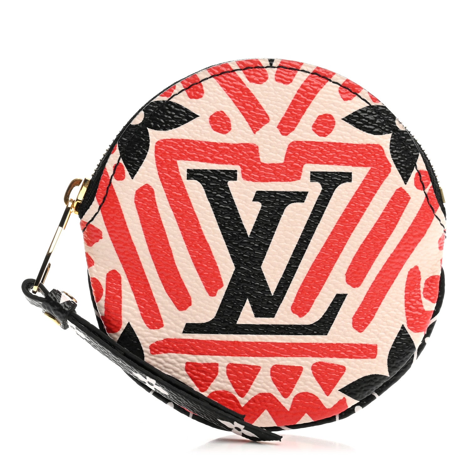 Louis Vuitton Monogram Giant Crafty Round Coin Purse Creme Rouge 1 of 8