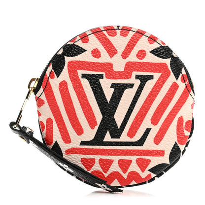 Louis Vuitton Monogram Giant Crafty Round Coin Purse Creme Rouge 1 of 8