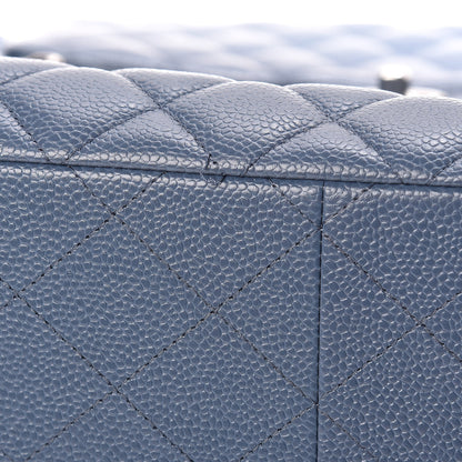 Chanel Caviar Quilted Flap Tote Blue 11 of 11