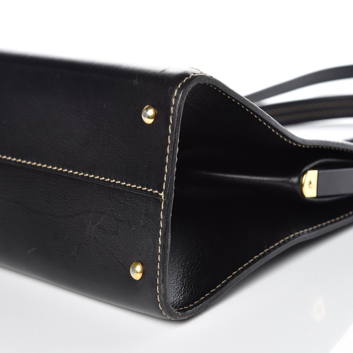 Delvaux Calfskin Evasion Top Handle Frame Bag Black 9 of 16