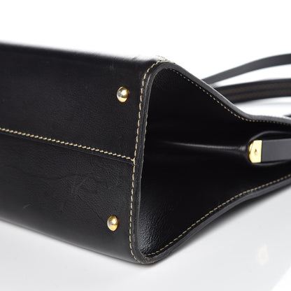 Delvaux Calfskin Evasion Top Handle Frame Bag Black 9 of 16