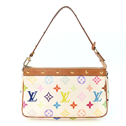 Louis Vuitton Monogram Multicolor Pochette Accessories White 1 of 10