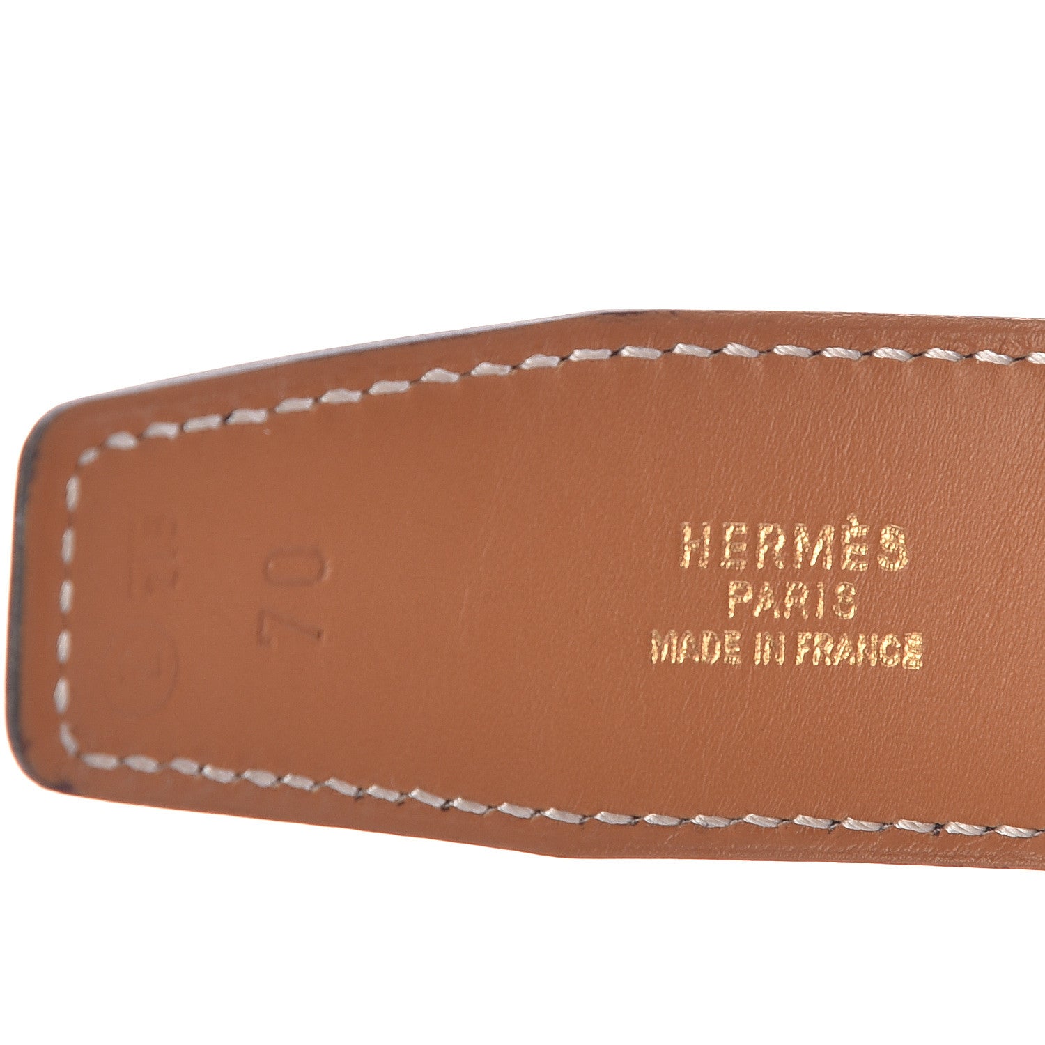 Hermes Box Chamonix 32mm H Belt Strap 70 Black Gold 3 of 7