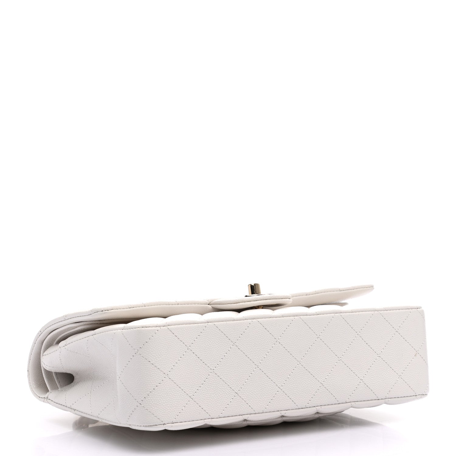 Chanel Caviar Quilted Medium Double Flap White 4 of 9