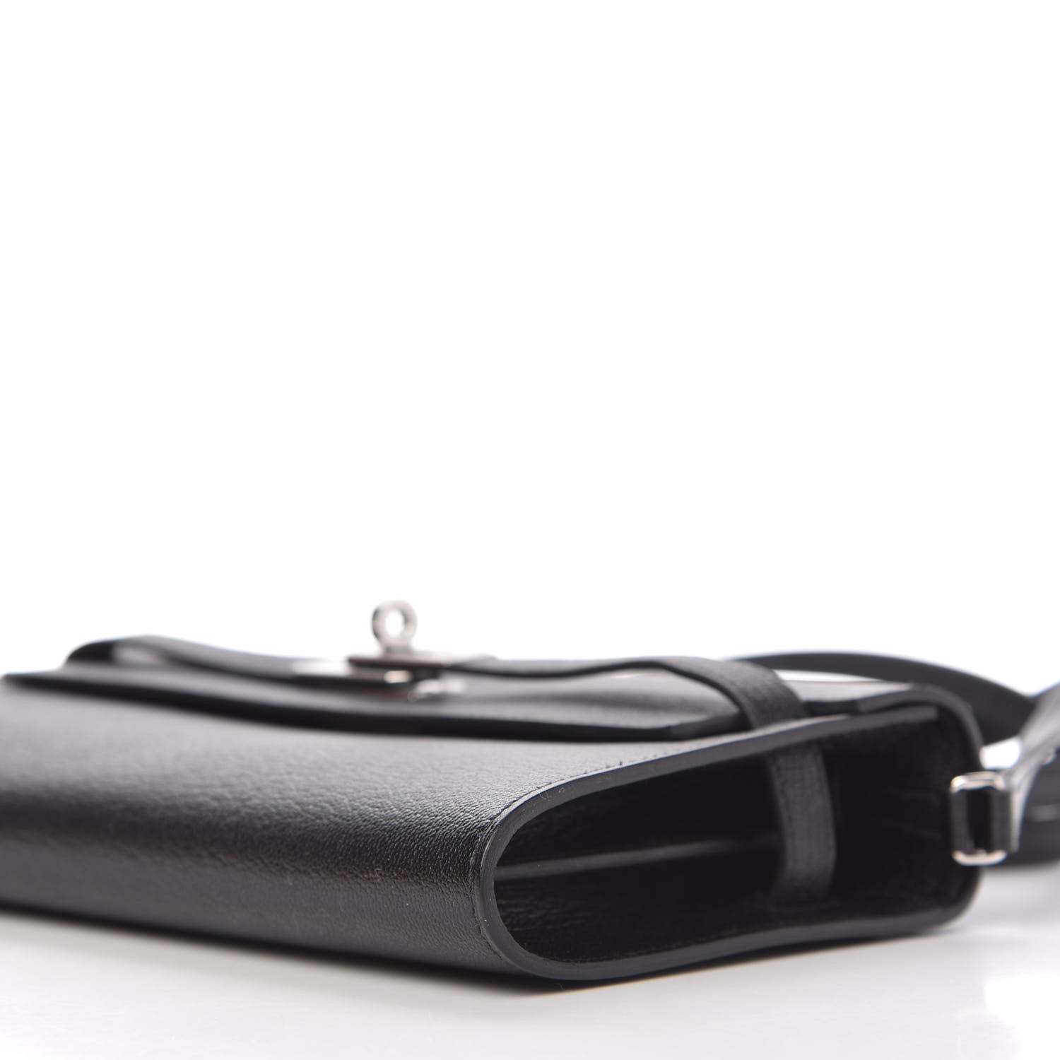 Hermes Chevre Mysore Kelly Wallet To Go Black 7 of 10