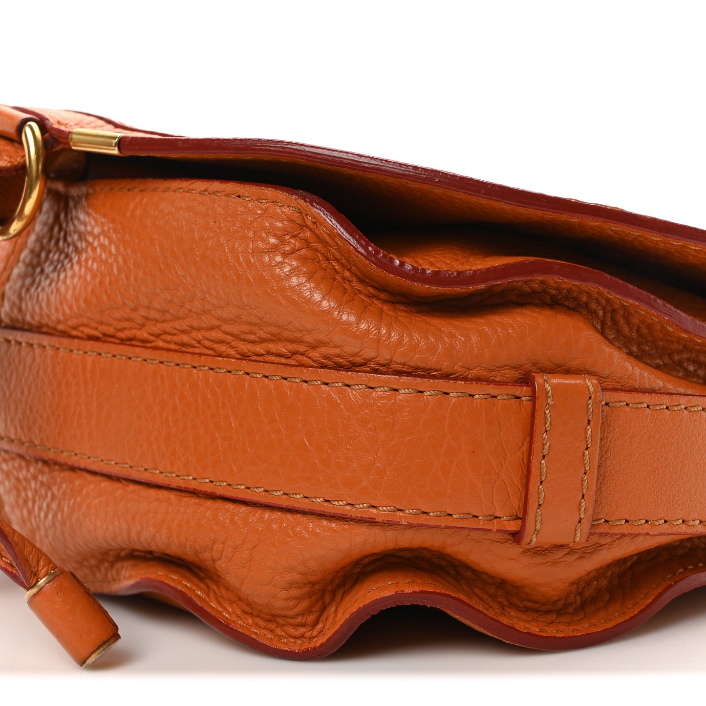 Calfskin Medium Marcie Round Crossbody Bag Indian Summer