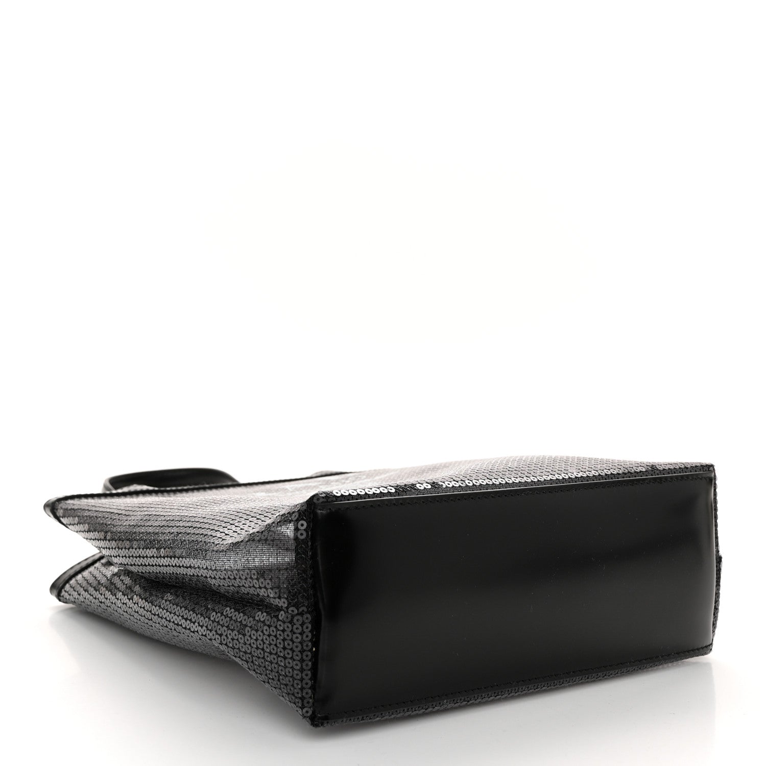 Prada Sequin Rete Paillettes Small Tote Bag Black 5 of 11