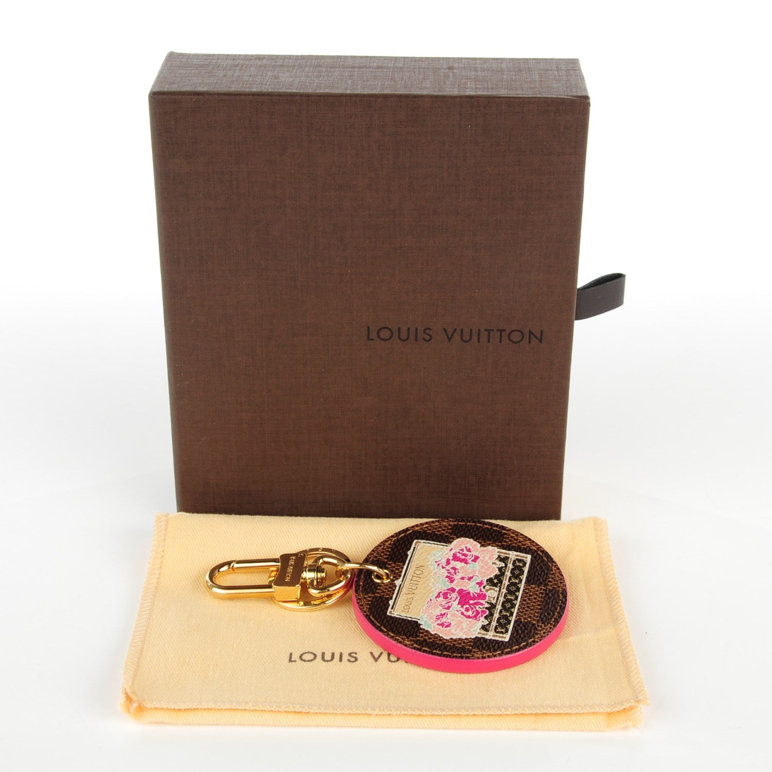 Louis Vuitton Damier Ebene Illustre Posies Bag Charm 5 of 5