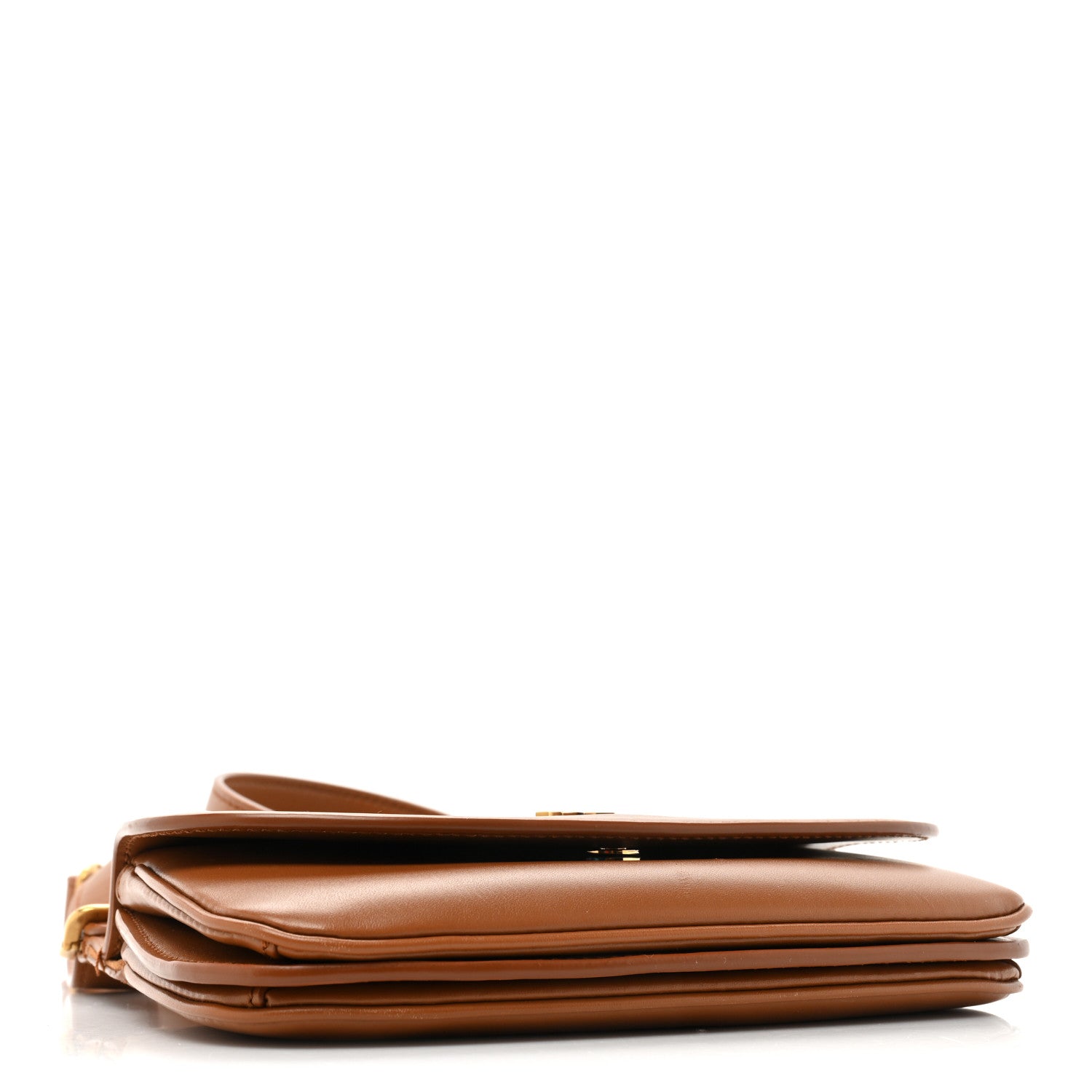 Saint Laurent Smooth Calfskin Small Charlie Shoulder Bag Miel Dark 4 of 13