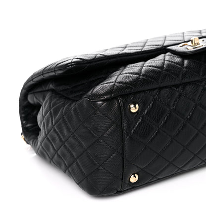 Chanel Calfskin Quilted XXL Travel Flap Bag Black 9 of 12