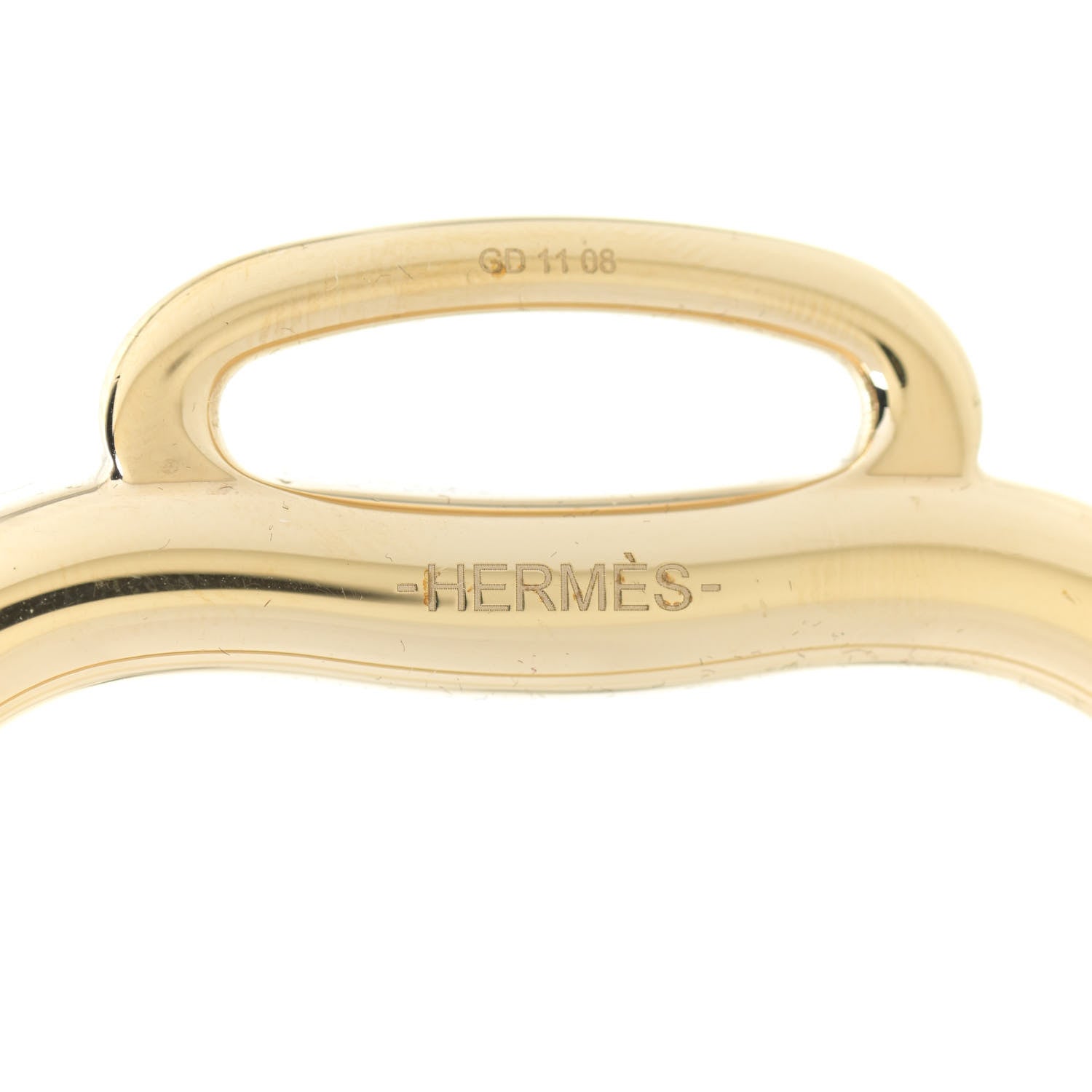 Hermes Permabrass Swift Bouclerie Pendant Necklace Gold 3 of 4