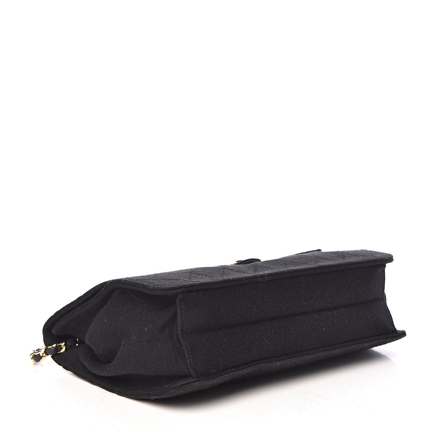Chanel Jersey Quilted Medium Single Flap Black 4 of 12