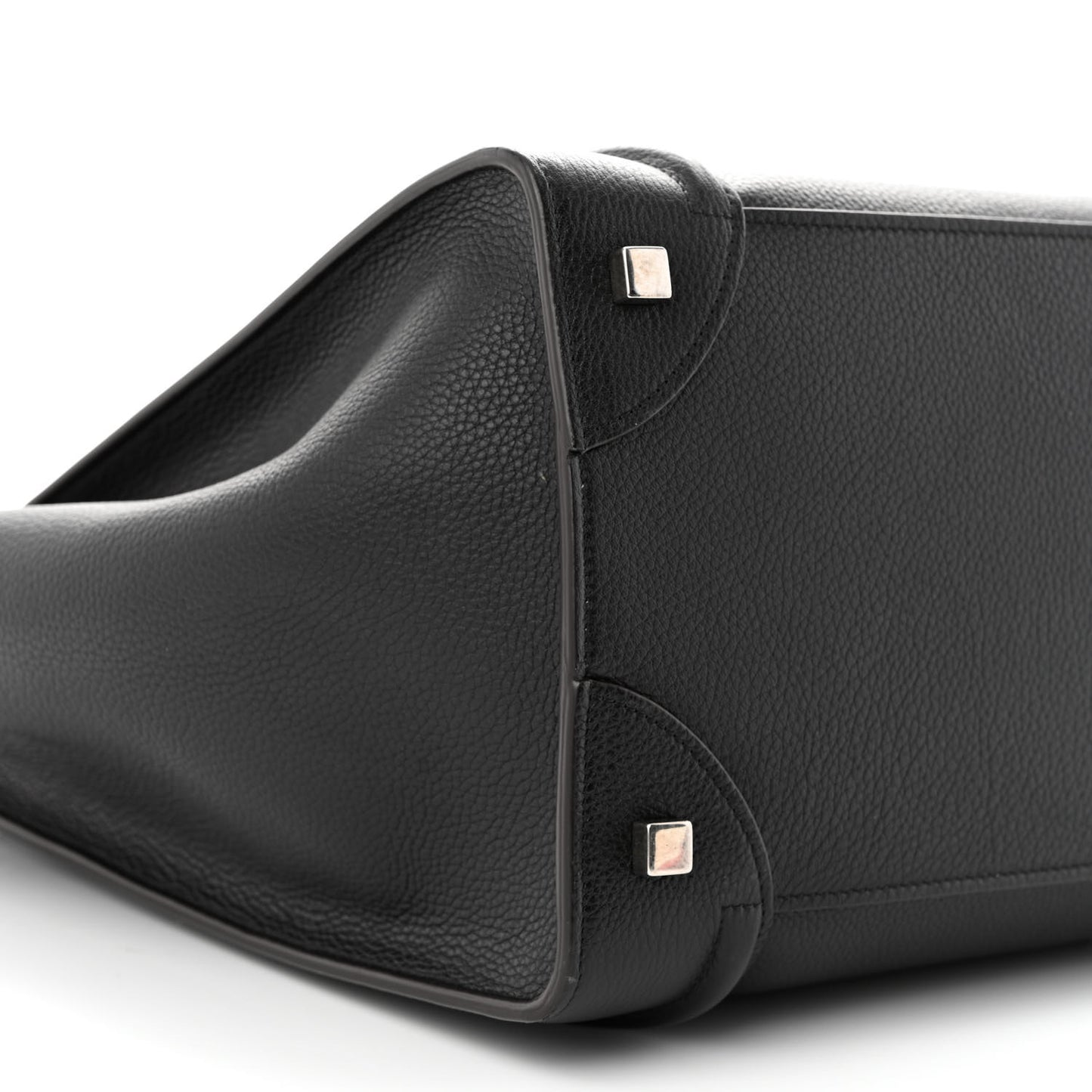 Drummed Calfskin Mini Luggage Black