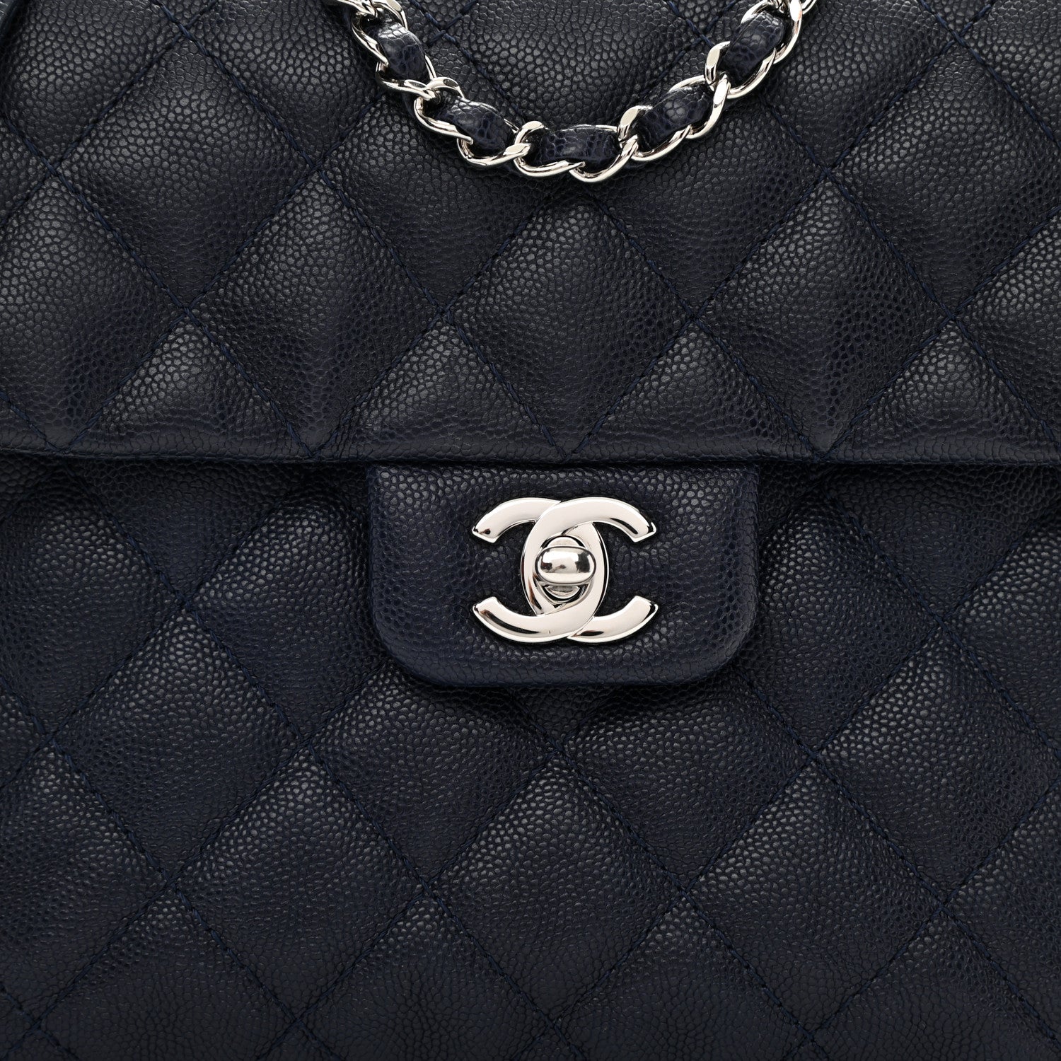 Chanel Caviar Quilted Medium Urban Companion Flap Navy 8 of 9