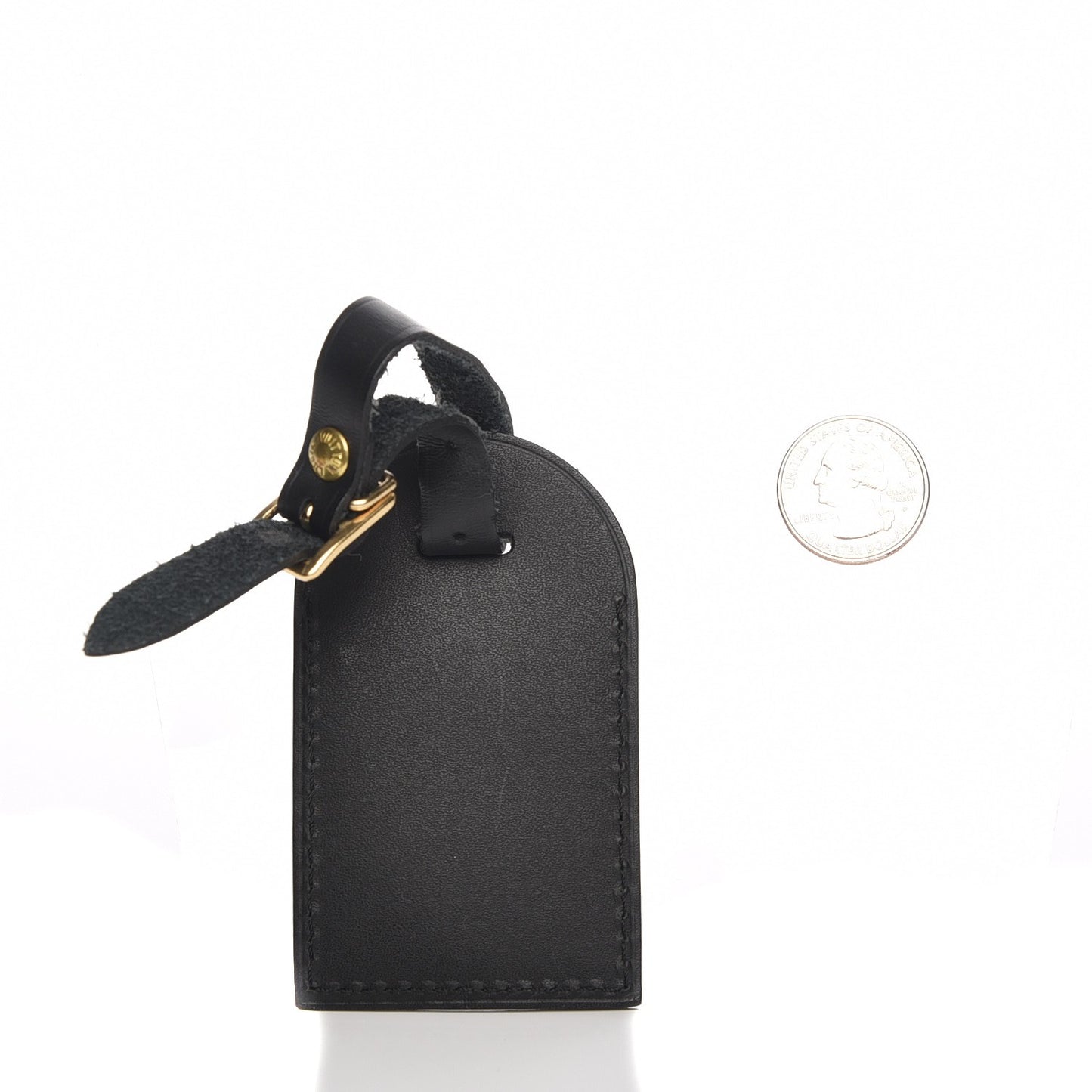 Calfskin Luggage Tag Black