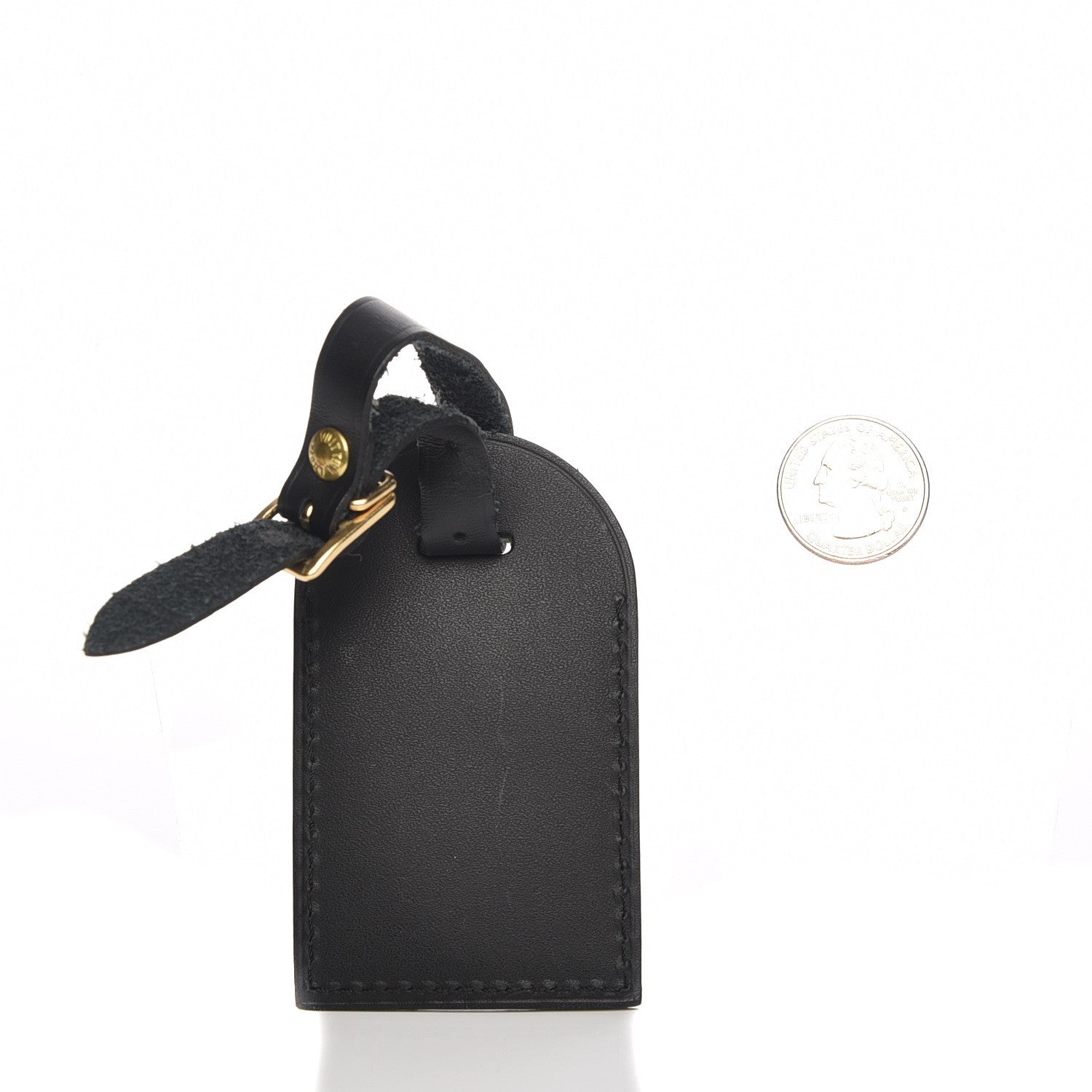 Louis Vuitton Calfskin Luggage Tag Black 2 of 3