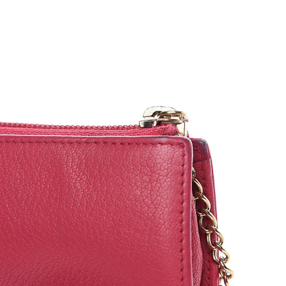 Chanel Calfskin Chain CC Key Holder Case Dark Pink 9 of 12
