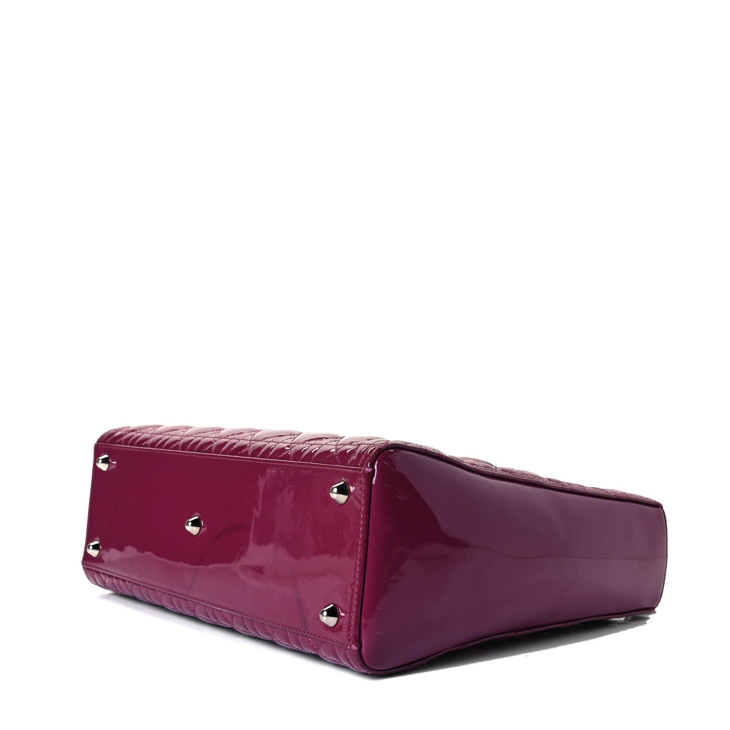 Christian Dior Patent Cannage Large Lady Dior Dark Pink 5 of 8
