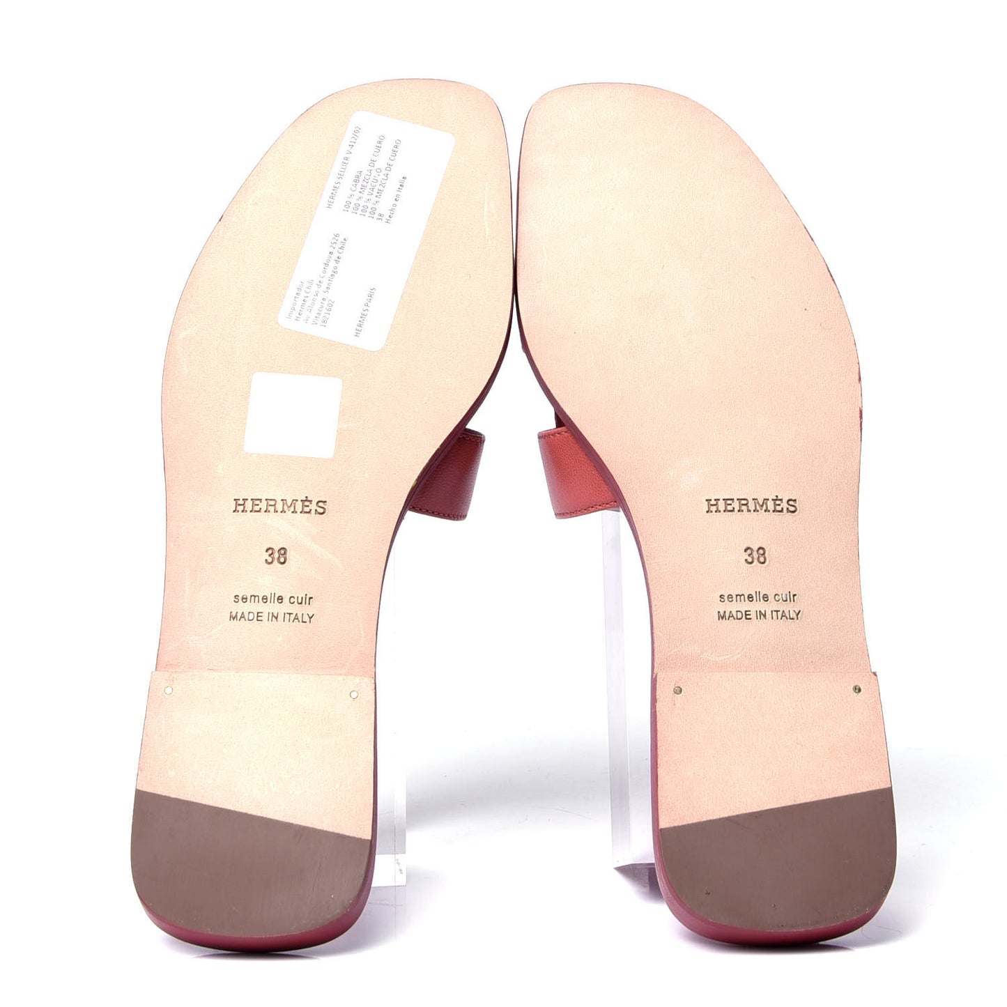 Goatskin Oran Sandals 38 Rouge Blush