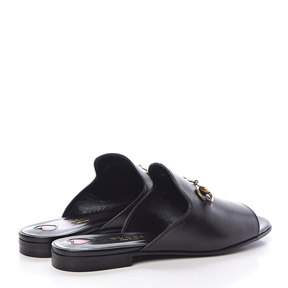 Gucci Malaga Kid Horsebit Slide Sandals 35 Black 4 of 9