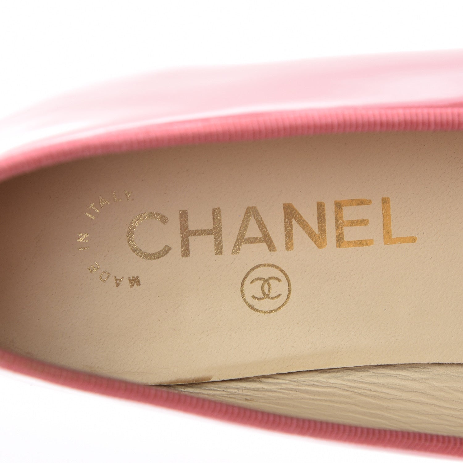 Chanel Patent CC Cap Toe Ballerina Flats 39.5 Light Pink 9 of 20