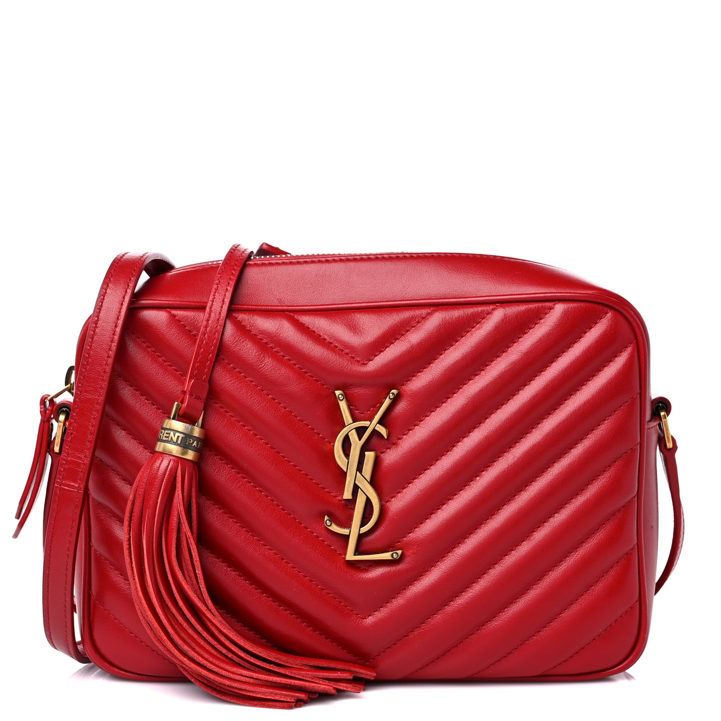 Calfskin Matelasse Monogram Lou Camera Bag Rouge Eros