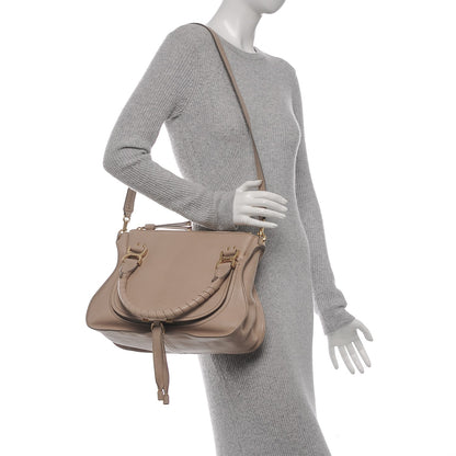 Chloe Calfskin Medium Marcie Nude Satchel Natural 2 of 6