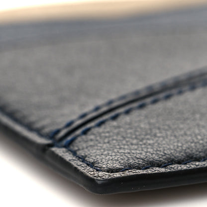 Loewe Calfskin Puzzle Colorblock Card Holder Dark Toffee Black 7 of 9