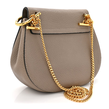 Chloe Grained Lambskin Mini Drew Shoulder Bag  Motty Grey 3 of 10