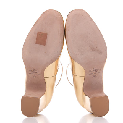 Valentino Garavani Patent Tan-Go Mary Jane 60mm Pumps 36 Gold 5 of 11