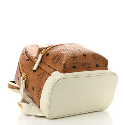 MCM Visetos Mini Stark Backpack Cognac White 4 of 10