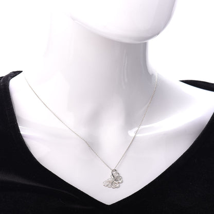 Tiffany Sterling Silver Stencil Butterfly Pendant Necklace 2 of 4