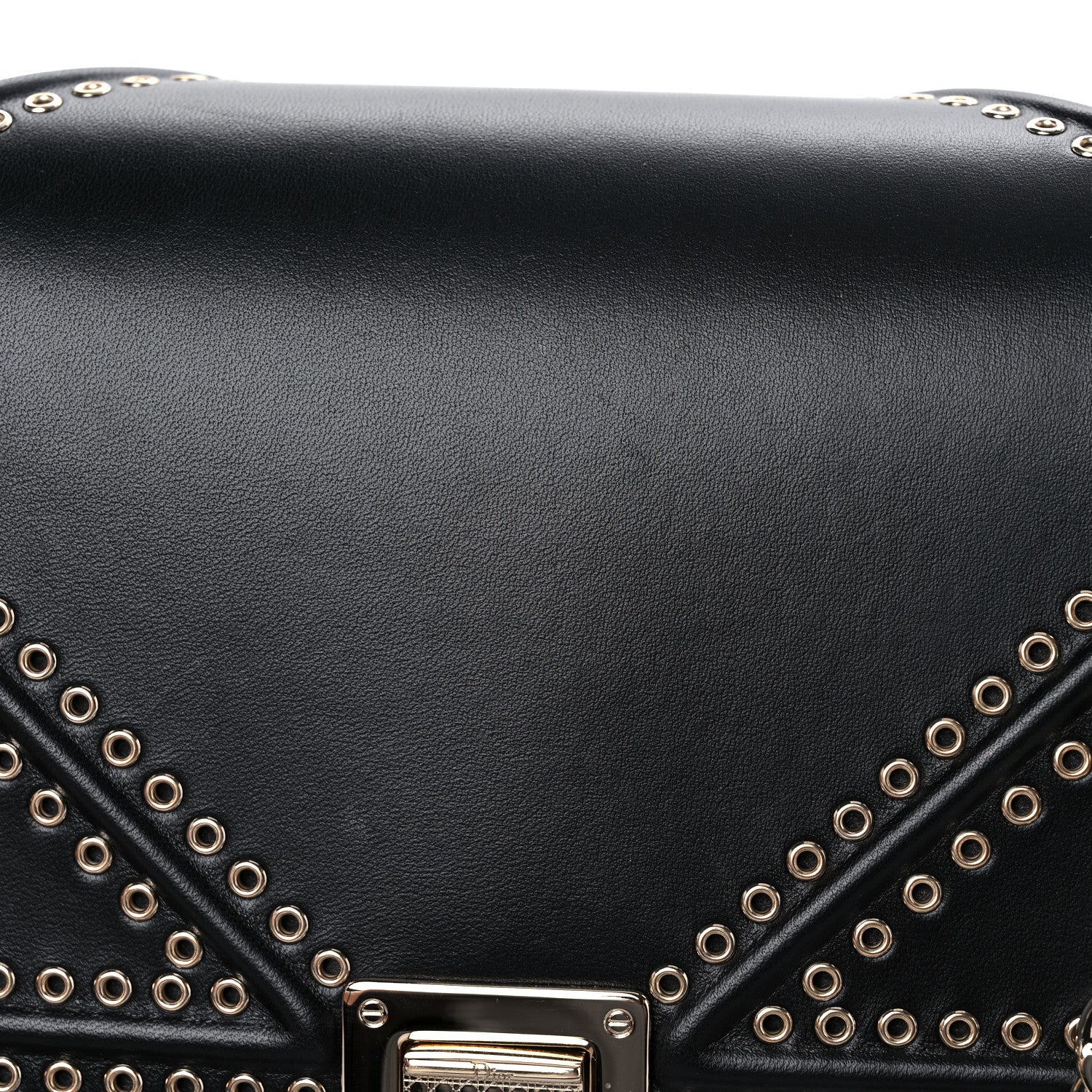 Christian Dior Lambskin Studded Medium Diorama Flap Bag Black 17 of 17