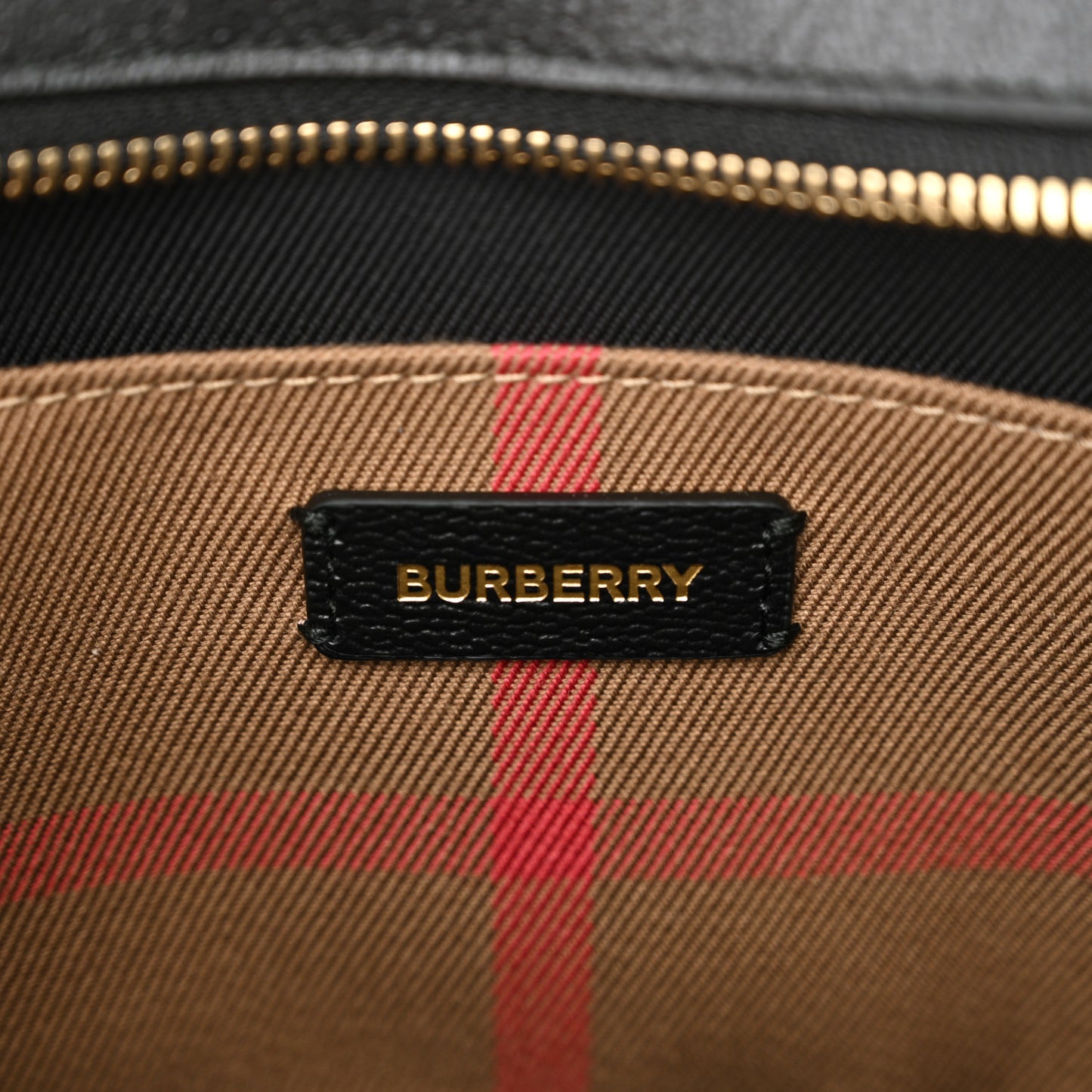 Calfskin Mega Check Small Banwell Tote Black