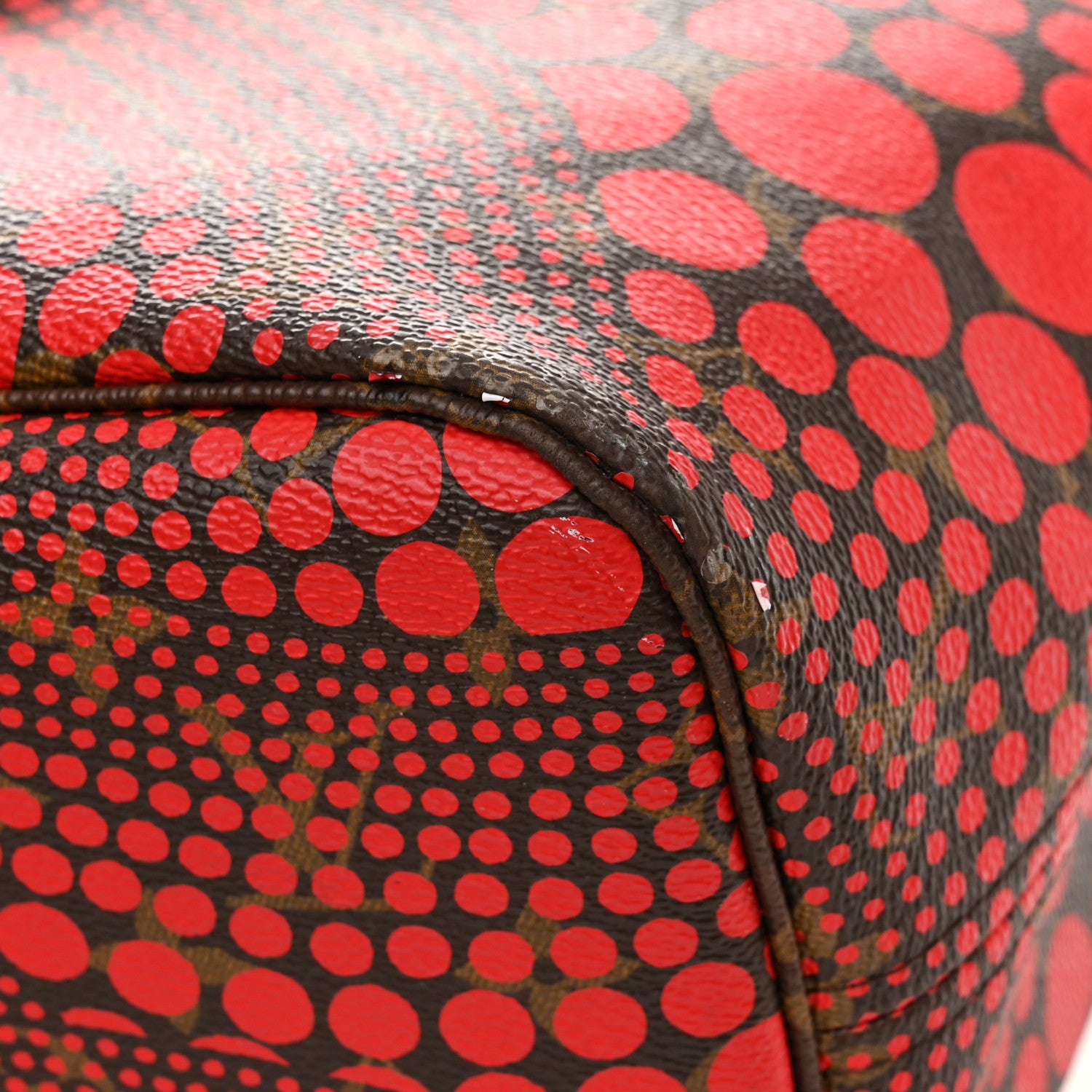 Louis Vuitton Monogram Kusama Waves Neverfull MM Red 12 of 21