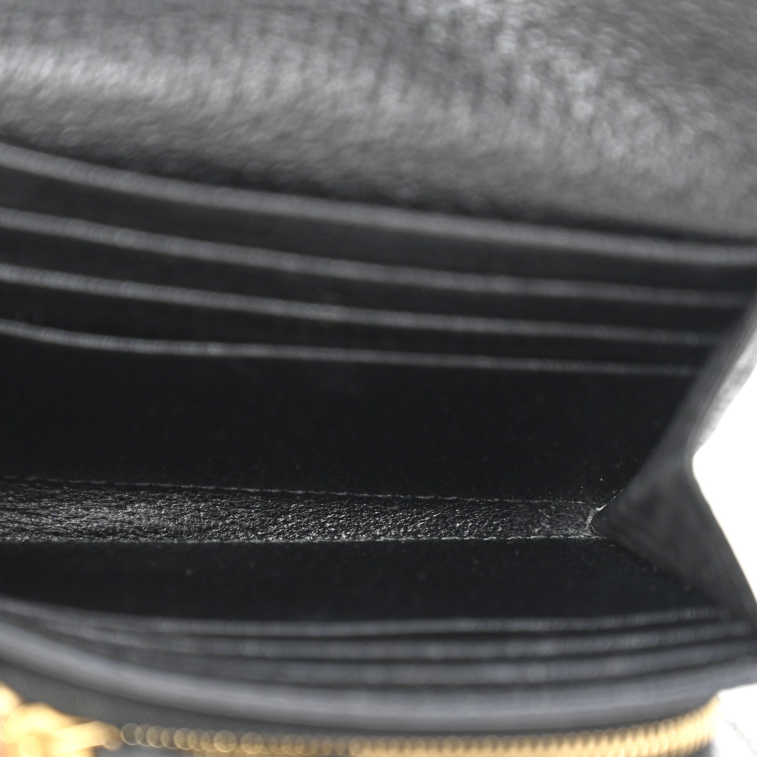 Gucci Textured Dollar Calfskin Web Ophidia Card Case Wallet Black 5 of 10