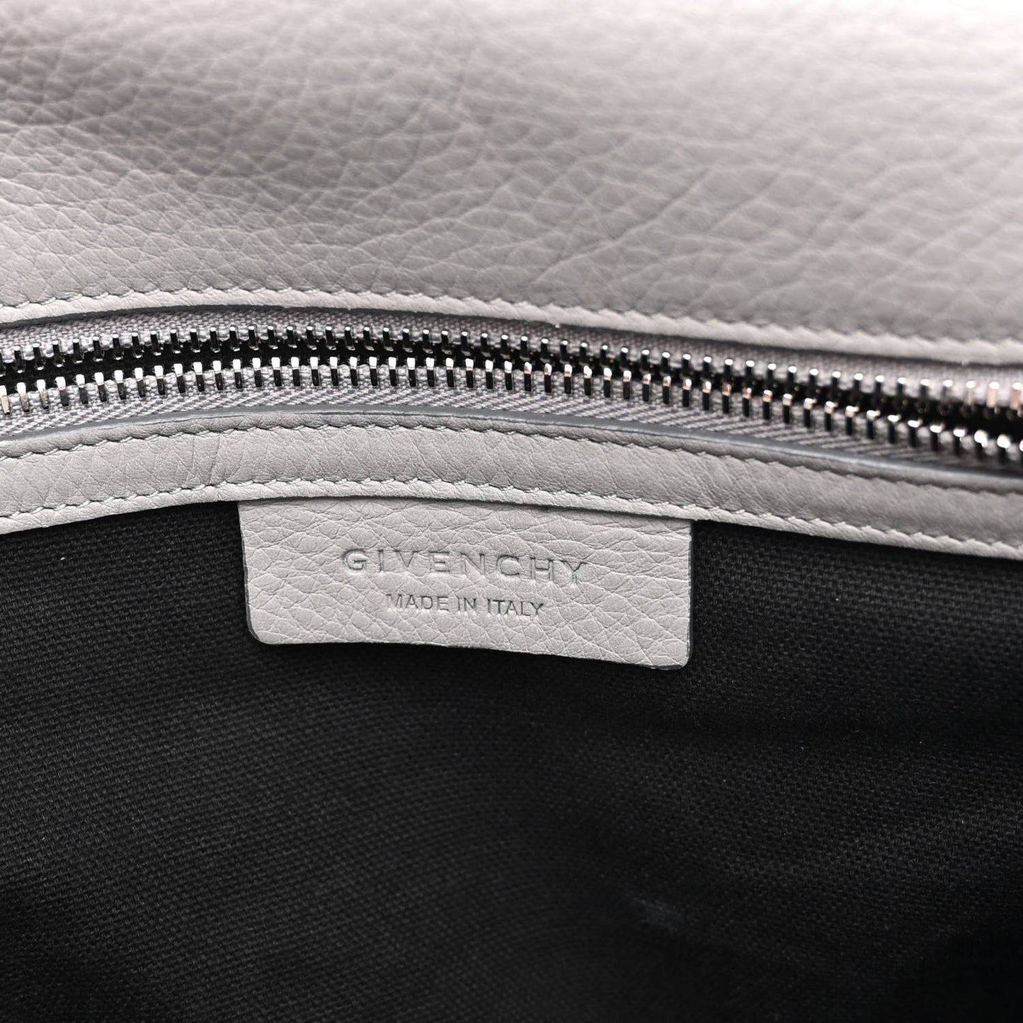 Grained Calfskin Medium Pandora Pure Flap Bag Pearl Grey